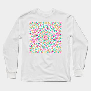 Summer Colorful Flower Burst Long Sleeve T-Shirt